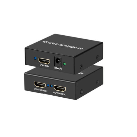 HDMI 1x2 Splitter 4K, 1 HDMI Female Input x 2 HDMI Female Output - Custom  Cable Connection