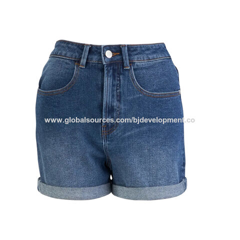 Celana Pendek Denim Wanita, Polos Sederhana, Bahan Kualitas Premium, Celana Pendek Denim, Celana Jeans Pendek Sobek Wanita for sale at factory direct price