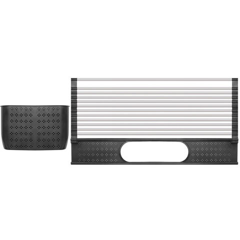 Foldable Stainless Steel Dish Drainer Roll Up Dish Drying Rack Shelf Kitchen Over The Sink Holder Bowl Tableware Plate Storage for sale at factory direct price