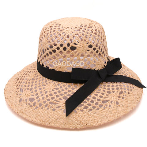 Wholesale Sombrero Fashion Raffia Lady Straw Hat Wholesale Beach