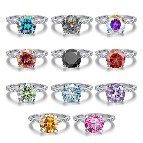 Wholesale Women Fashion Engagement Ring 14K White Gold Color Mix Shape  Moissanite Stone Ring Solid Gold Ring - China Gold Ring and Moissanite  Diamond Ring price