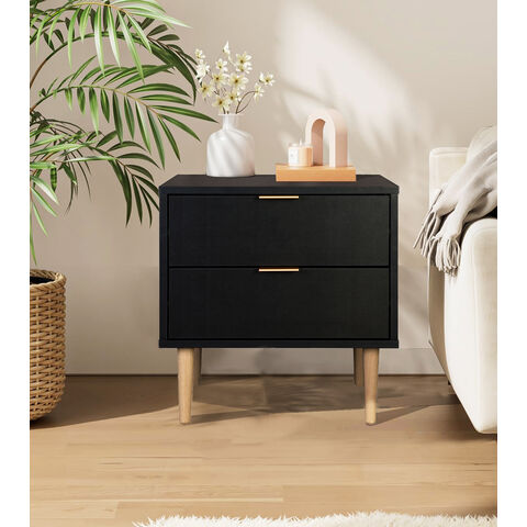 Buy Wholesale China Black Midcentury Modern Nightstand.small Wood ...