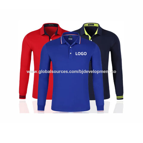 Wholesale Long Sleeve T-shirt High-end Lapel Polo Shirt