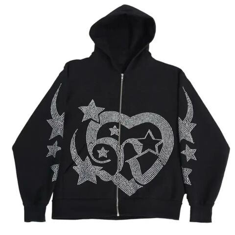 Custom cheap rhinestone hoodie