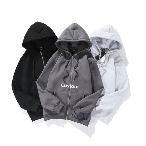 New High Quality Custom Zip Up Hoodie Plus Size Men s Personalized