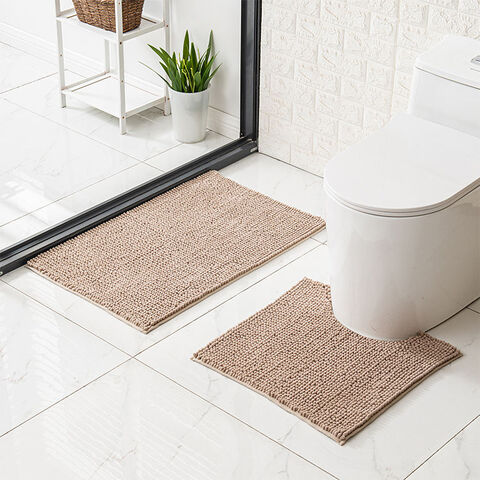 Bathroom Rug Non-Slip Microfibre Soft Washable Water Absorbent Bath Mat -  China Rug and Carpet Tile price