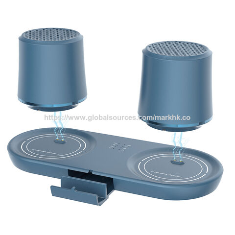 Bluetooth Speaker With Phone Holder, Wireless Charger Portable Wireless ...