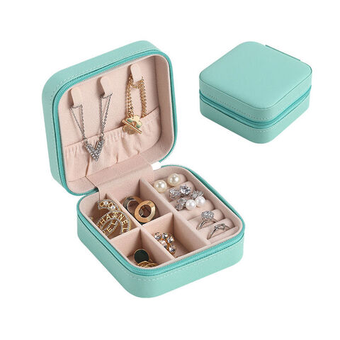 Mini Jewelry Box Jewelry Organizer Travel Jewelry Earring Ring Necklace  Case