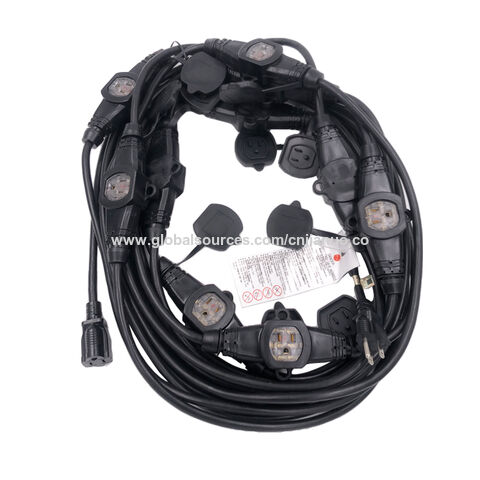 Buy Wholesale China Multiple Outlets Power Extension Cord For Stage  Backlines/ Growing Lightings/ Holiday Decoration & Multi-outlet Extension  Cord at USD 25.5