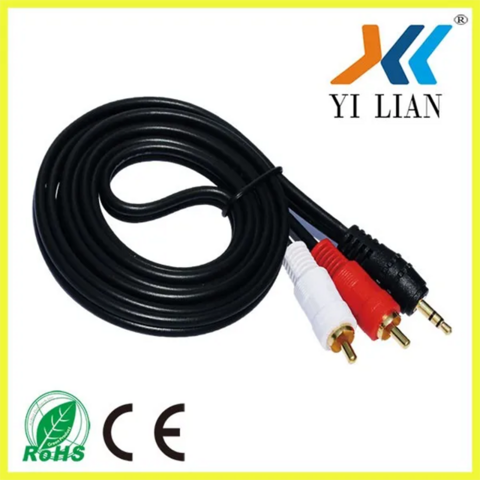 Cable Auxiliar Plus Jack 3.5mm A Rca Stereo Buena Calidad