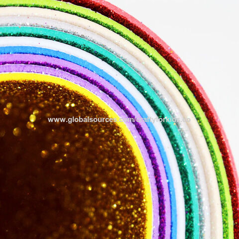 Hello Hobby Glitter Foam Stickers - Flowers, Multicolor