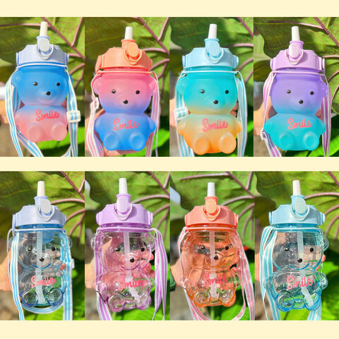 Botellas De Agua 380 ML Kawaii Bear Botella Térmica Para Niños