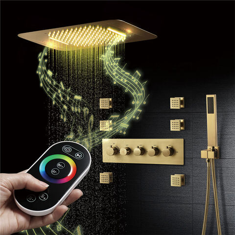 Buy Wholesale China Phone Control Music Led Shower System Brushed