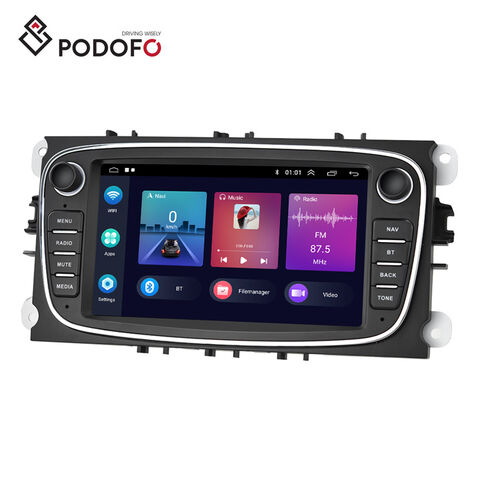 Podofo 2 DIN Radio de Coche Android Carplay Android Auto Hi-Fi Pantalla  Táctil de 7