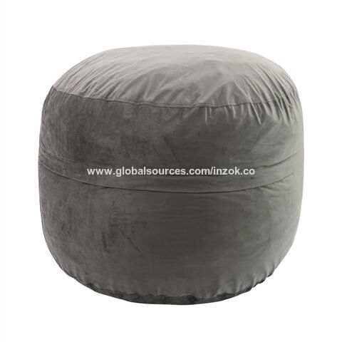 Giant 7FT Memory Foam Furniture Fur Bean Bag Cover Lazy Sofa Bed Cover NO  Filler