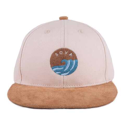 Gorra Snapback para niños, 6 paneles, visera plana, etiqueta de cuero, personalizable para baloncesto y hombres