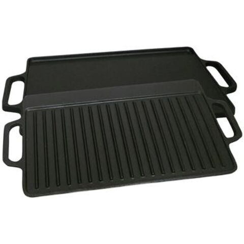 Buy Wholesale China Two Burner Flat Cast Iron Grill Griddle Pan & Grill Pan  at USD 5.66