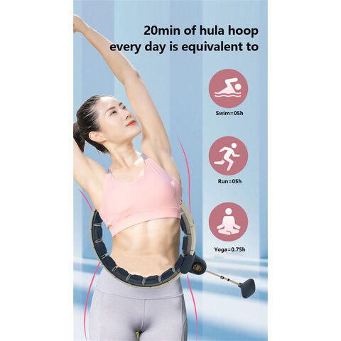 Weighted Hula Hoop, Detachable Knots Infinity Hoop Exercise with Timer,  Adjustable Thin Waist Fitness Circles Smart Hula Hoops, Hula Hoop Adults
