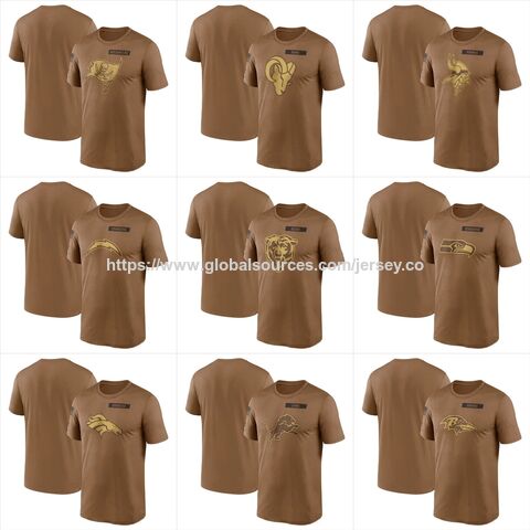 Camisetas de Futebol Americano Atacado Buccaneers Rams Vikings Bears Seahawks Ravens Lions Brown Edição Especial "Salute to Service Legend Performance" 2023 for sale at factory direct price