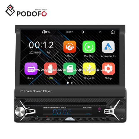 1 Din Car Radio Bluetooth Handsfree USB TF MP3 Audio Player Steering Wheel  Control Retractable Cell