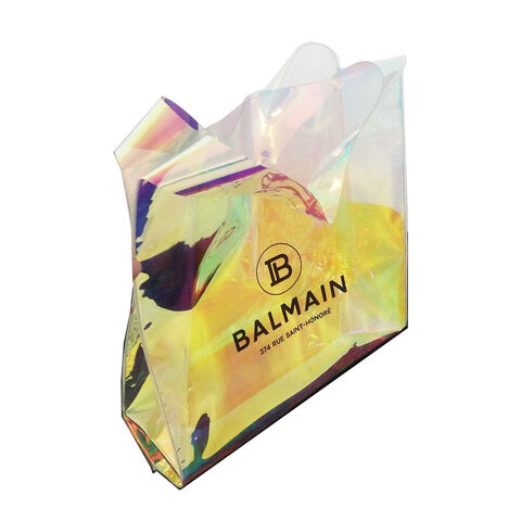 Custom Transparent Gift Bag Waterproof Clear Transparent PVC