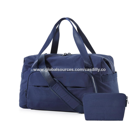 Large Leather Duffle bag With Trolley Sleeve