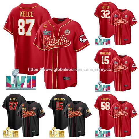Dropshipping Chiefs Super Bowl Lvii Cool Base Baseball Jersey V2 - All