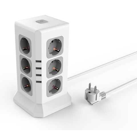 Smart Home Power Cube Socket 2 Round Pin EU Smart Plug 2 USB Fast