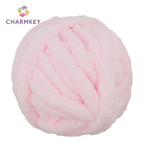 Chunky Knit Chenille Yarn for Hand Knitting Blankets, Super Soft Big Jumbo  Blanket Yarn (Dusty Pink)