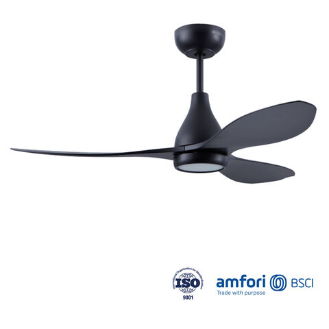 Ventilateur de plafond avec lumière LED 18W, 3 pales en plastique ABS, télécommande RF avec options de contrôle intelligent, 44/52 pouces. Idéal pour les distributeurs et grossistes.