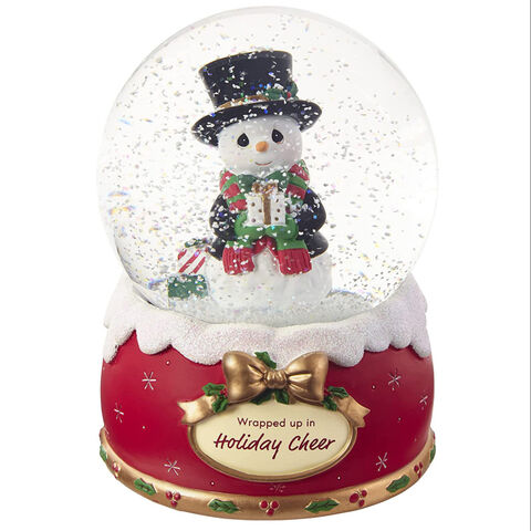 Demdaco Snow Globe - Lit Snowman & Cardinals