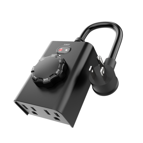 OUTDOOR PLUG IN SWITCH BOX BLACK