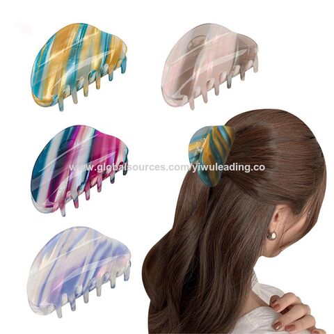 Buy Wholesale China Wholesale Korean High-end Acetate Hair Clips  Fashionable Simple Half Round Clips 7.5cm Geometric Type Women Claw Clips &  Hair Claw at USD 1.41