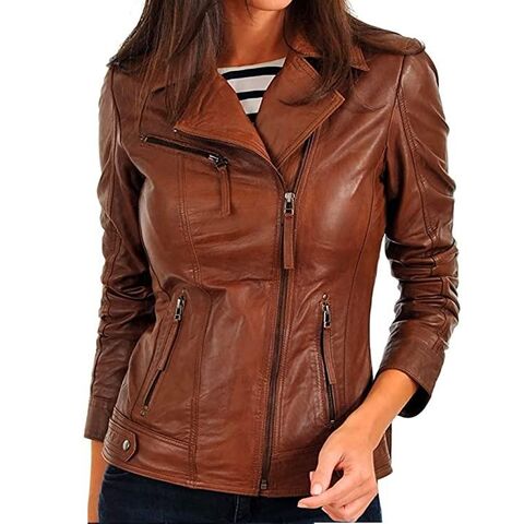 Leather jacket women outlet price