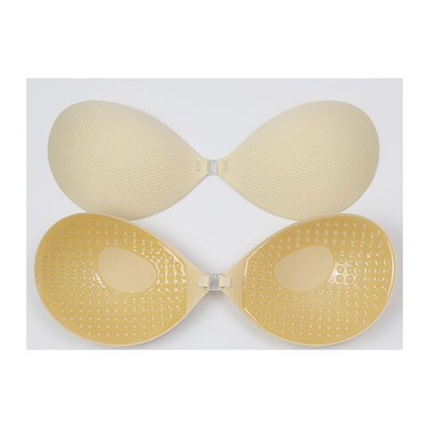 Invisible Breast Lift Bra Tape -- Reusable Silicone Nipple Push Up Cover  Sticker