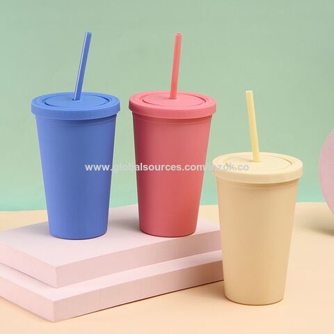 Buy Wholesale China Wholesale Plastic Tumblers Tumbler With Lid And Straw  Sippy Cup Double Wall Plastic Water Bottle Skinny Tumbler Cups In Bulk & Plastic  Tumblers at USD 0.8