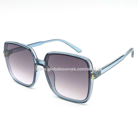 Wholesale 2019 New Fashion Plastic Big Square Frame Trendy Oversized Sun  Glasses One Piece lens Shades Sunglasses for Women Men From m.