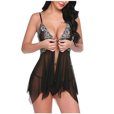 2023 Lingerie Embroidery Lace Panel Mesh Handkerchief Babydoll With G-string  Sexy Lingerie Embroidery Women Women Lady Girl Nighty $4.58 - Wholesale  China Women Lingerie 2021 Black at factory prices from Shenzhen Rainbow