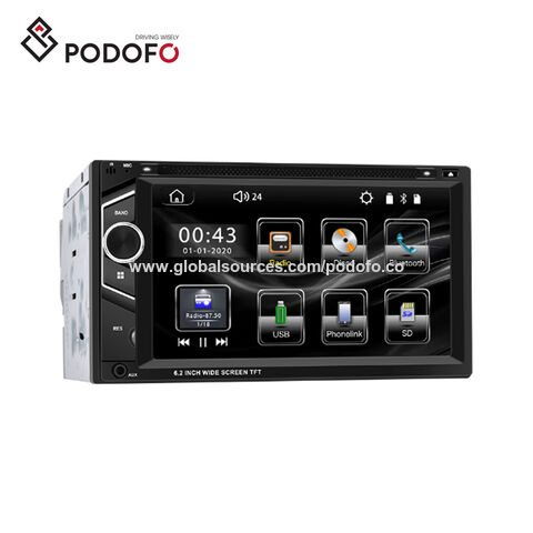 Cheap Podofo 1 Din 4.1 inch MP5 player Car Radio Auto Radio HD Touch Screen  MP5 RDS Radio Support Rear View FM BT USB Steering Wheel Remote Control