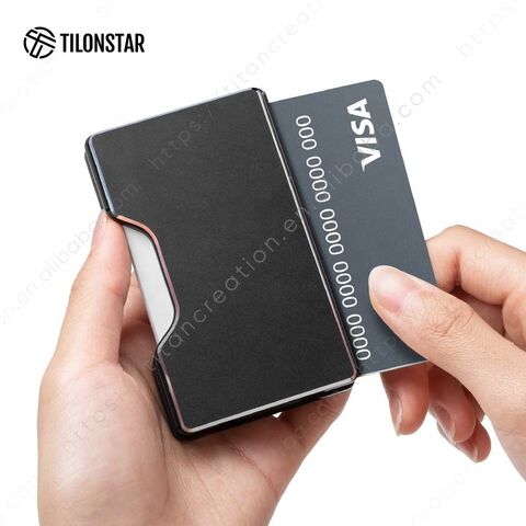 RFID Credit Card Holder Protector Stainless Steel Credit Card Wallet Slim  RFID Metal Credit Card Case for Women or Men : : Bags, Wallets and  Luggage