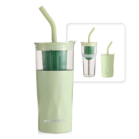 Jumbo 3-Mode Stainless Steel Travel Mug with Straw