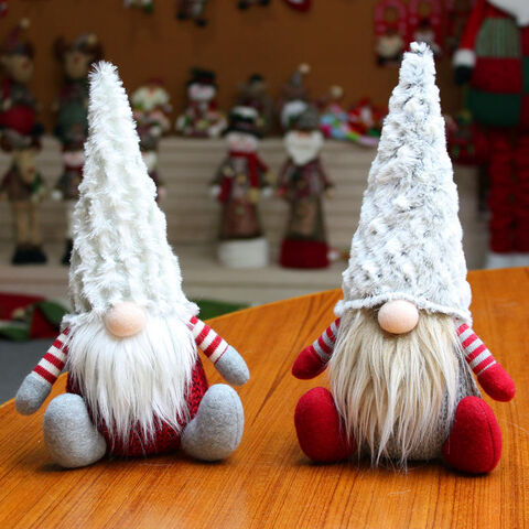 Christmas Nordic Gnome Santa Figurine Faceless Plush Doll Ornament Decor  Gift