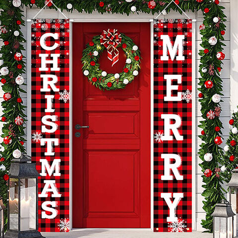 Christmas Party Decorations Supplies - 175 PCS Buffalo Plaid Xmas