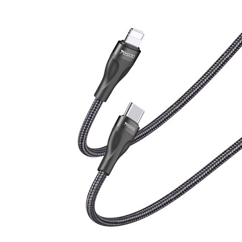 YESIDO 30CM PD Type-C vers Câble de données court USB C pour éclairage 12W