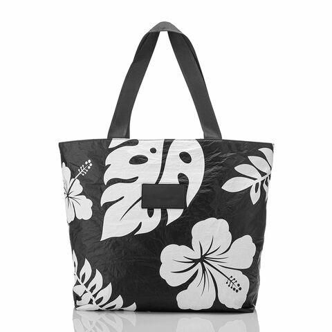 Saco tote personalizado com logotipo OEM, à prova d'água, lavável, com zíper, em papel Tyvek durável - Sacolas Tyvek personalizadas no atacado