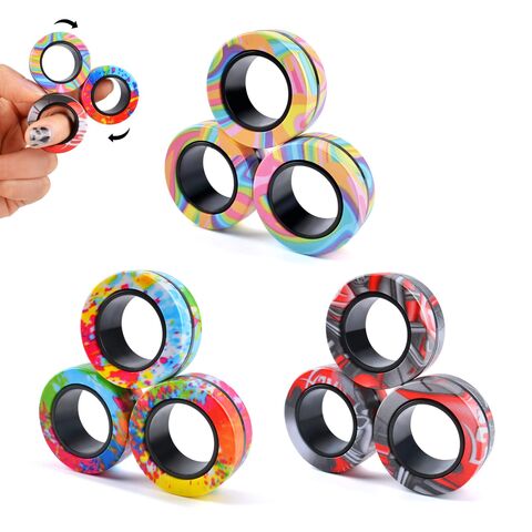 Buy SHOPECOM Magnetic Ring for Toys, Anti-Stress Finger FinGears Rings for  Autism Anxiety Relief Focus Toys, Magnetic Bracelet Ring Unzip Magical Ring  Props Tools, Stress Relief Fidget Sensory Toys Set Online at