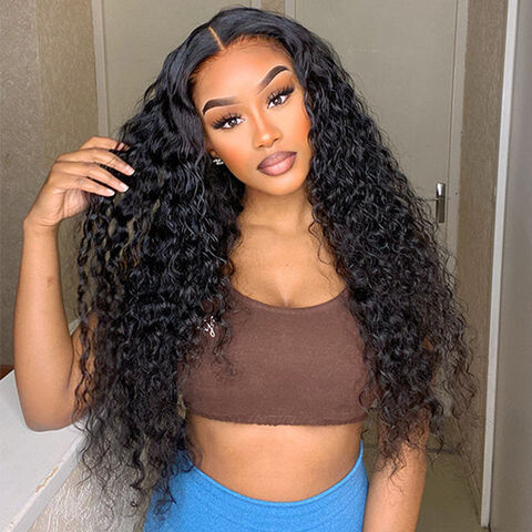 24 Inch Water Wave Lace Front Wigs Human Hair for Black Women 13x4
