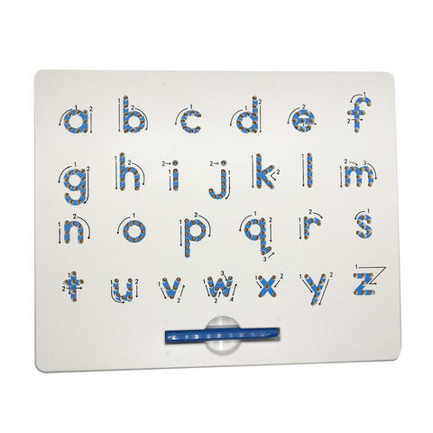 Tablette de Dessin Magnétique à Main Levée avec Alphabet Anglais et Billes Magnétiques pour Enfants - Jeu Éducatif