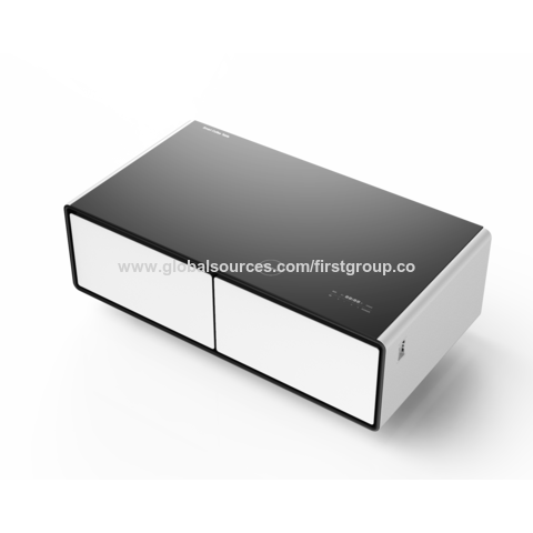 2023 New model fridge refrigerator side table Dual wireless chargers mini  wine table usb charger smart mini bar