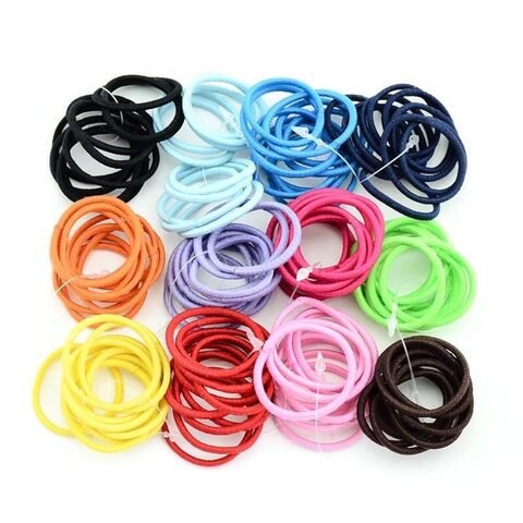 500pcs/LOT Multi Color Ponytail Hair Holders Hair Accessories Mixed Rubber  Bands Elastic Hair Ties Girls Kids Tie Gum